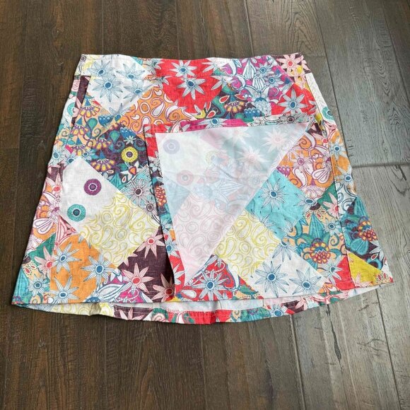 Rip Skirt Women Hawaii Patchwork Wrap Skirt Travel Summer Multicolor Size XL - Picture 2 of 9